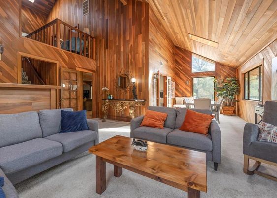 Dining room, Interior, Living room, Wooden Ceilings, Wooden Walls