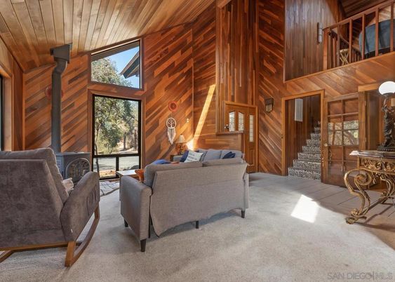 Interior, Living room, Wooden Ceilings, Wooden Walls