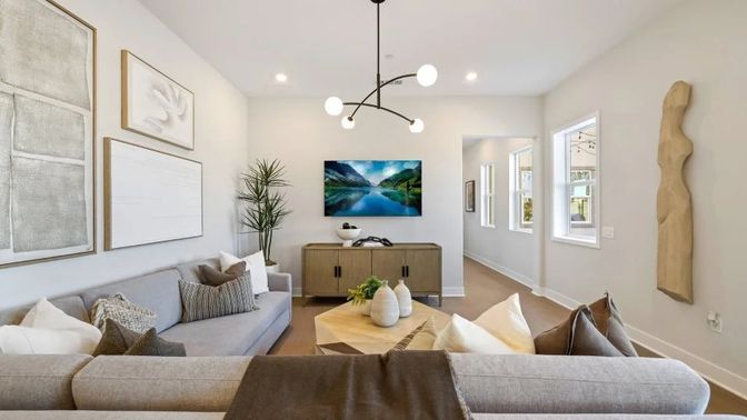 Interior, Living room, Pendant Lights, Recessed Lighting