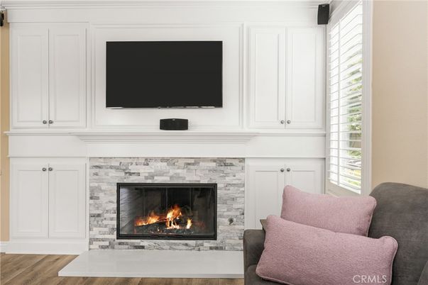 Fireplace, Interior, Wood Texture Flooring