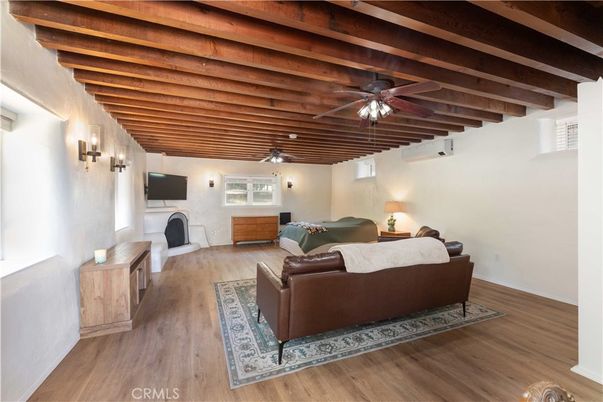 Fireplace, Interior, Living room, Wooden Beams, Wood Texture Flooring