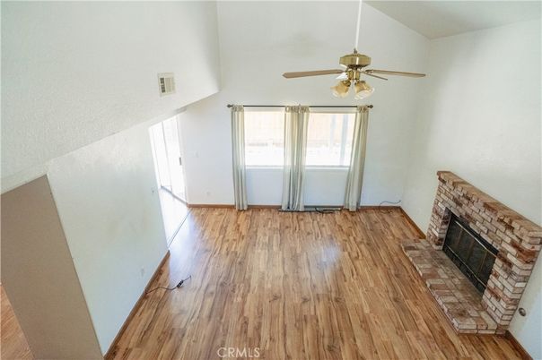 Empty room, Fireplace, Interior, Wood Texture Flooring