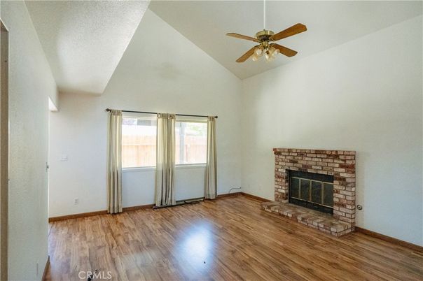 Empty room, Fireplace, Interior, Wood Texture Flooring
