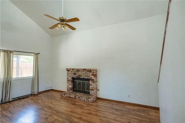 Empty room, Fireplace, Interior, Wood Texture Flooring