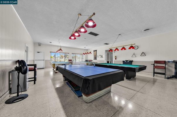 Billiard Table, Game Room, Interior, Pendant Lights