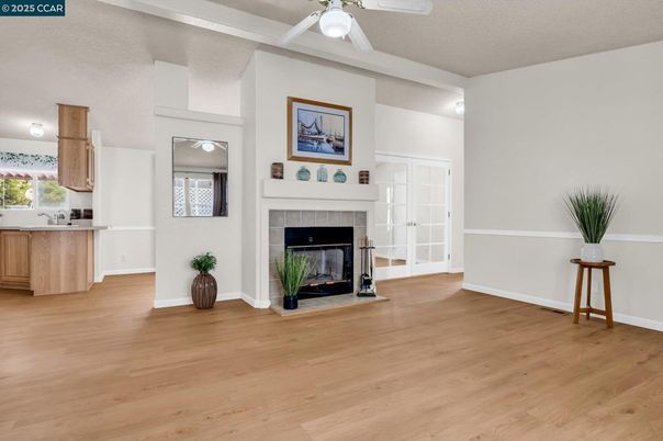 Fireplace, Interior, Wood Texture Flooring