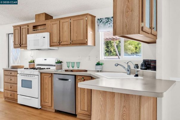 Interior, Kitchen, Wood Texture Flooring