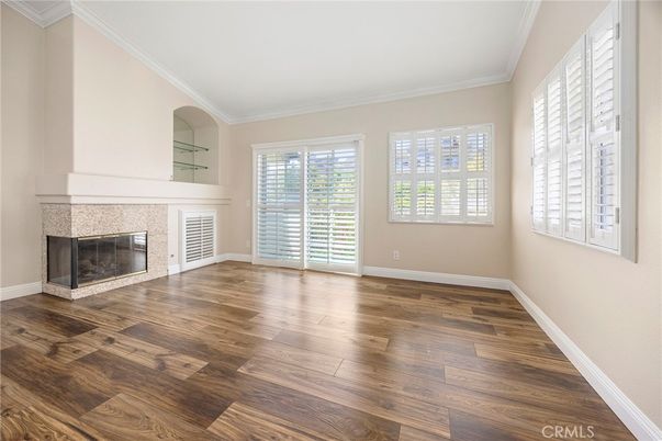 Empty room, Fireplace, Interior, Wood Texture Flooring