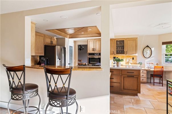 Interior, Kitchen, Recessed Lighting, Stainless Steel Appliances, Wooden Ceilings