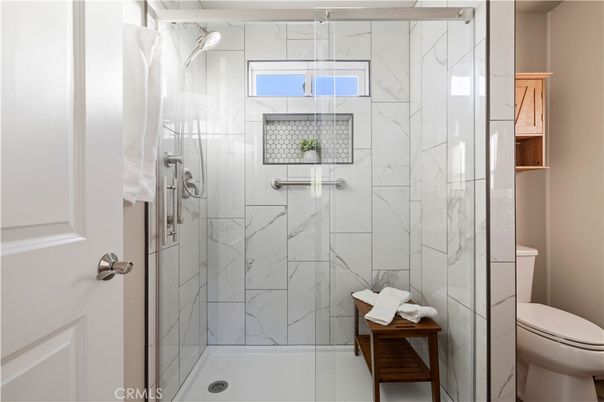 Bathroom, Glass Shower, Interior, Marble Walls