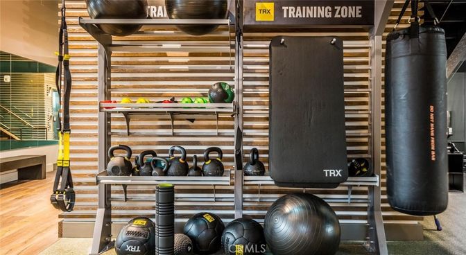 Fitness Equipment, Interior, Wood Texture Flooring