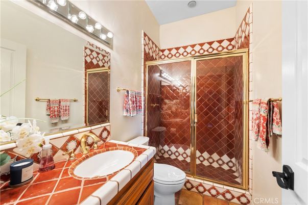 Bathroom, Glass Shower, Interior, Tile Countertops
