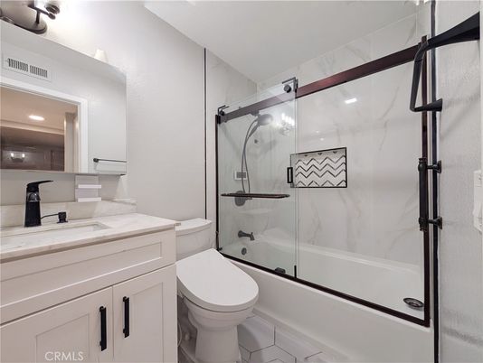 Bathroom, Glass Shower, Interior, Marble Walls, Recessed Lighting