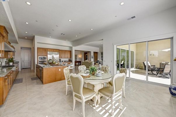 Dining room, Interior, Kitchen, Living room, Recessed Lighting, Stainless Steel Appliances