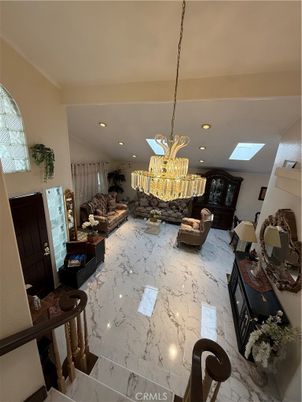 Chandelier, Interior, Living room, Marble, Recessed Lighting