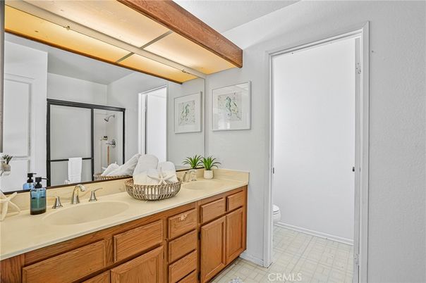 Bathroom, Dual Sink Vanities, Glass Shower, Interior