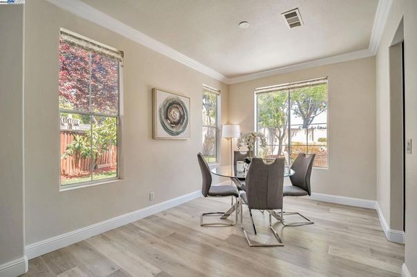 Dining room, Interior, Wood Texture Flooring