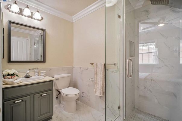 Bathroom, Glass Shower, Interior, Marble, Marble Walls