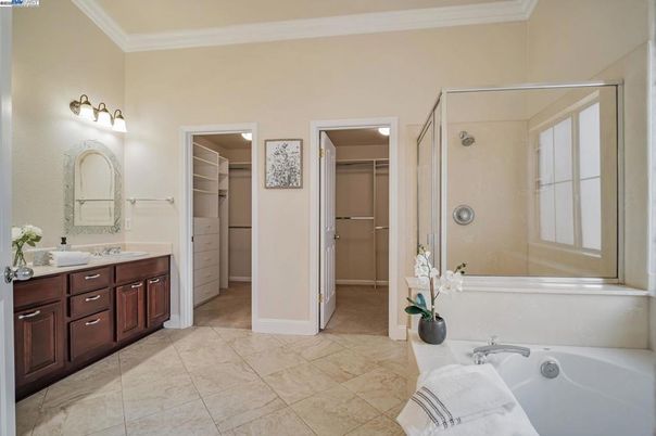 Bathroom, Dual Sink Vanities, Glass Shower, Interior, Walk-in Closets