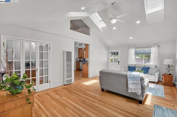 Interior, Kitchen, Living room, Recessed Lighting, Wood Texture Flooring