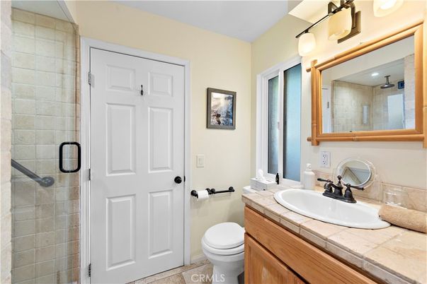 Bathroom, Glass Shower, Interior, Tile Countertops