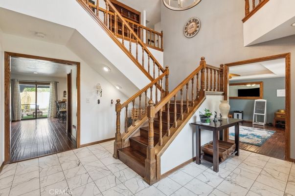 Interior, Marble, Recessed Lighting, Wood Texture Flooring