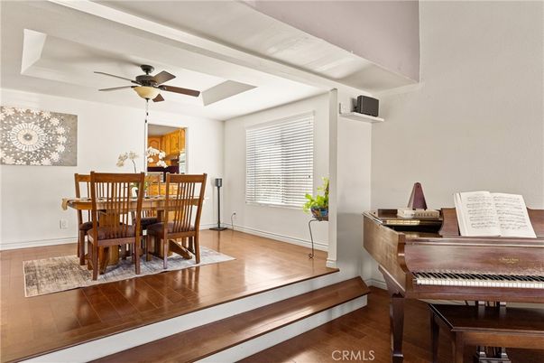 Dining room, Interior, Piano, Wood Texture Flooring