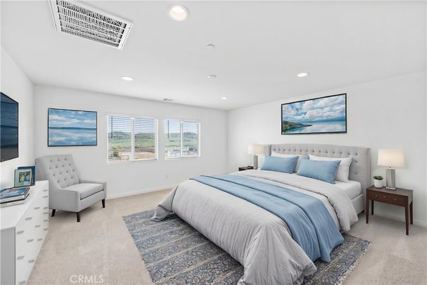 Bedroom, Interior, Recessed Lighting