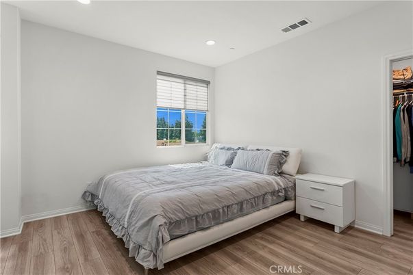 Bedroom, Interior, Recessed Lighting, Water, Wood Texture Flooring