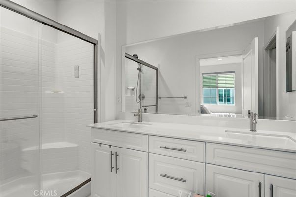 Bathroom, Dual Sink Vanities, Glass Shower, Interior