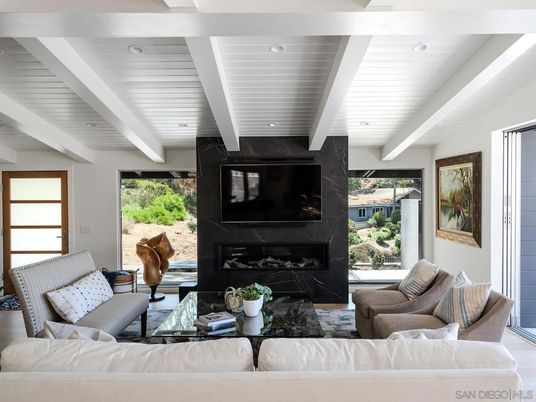 Fireplace, Interior, Living room, Recessed Lighting