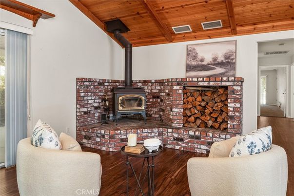 Fireplace, Interior, Living room, Wooden Beams, Wooden Ceilings, Wood Texture Flooring