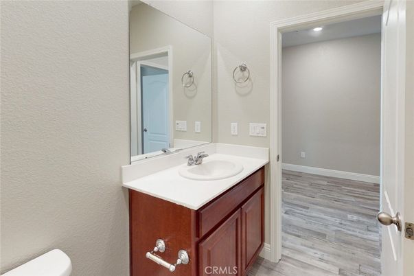 Bathroom, Interior, Recessed Lighting, Wood Texture Flooring