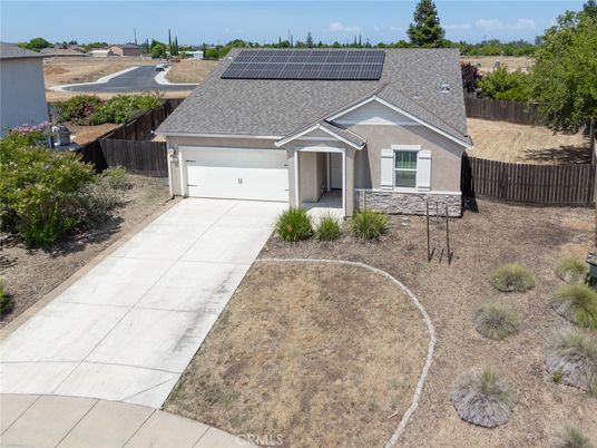 Attached, Exterior, Facade, Solar Panels, Ranch
