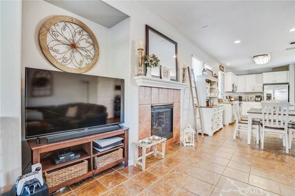 Dining room, Fireplace, Interior, Kitchen, Recessed Lighting