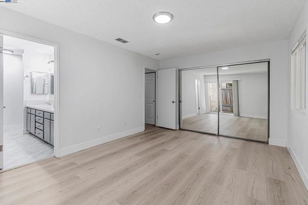 Bathroom, Empty room, Interior, Recessed Lighting, Wood Texture Flooring