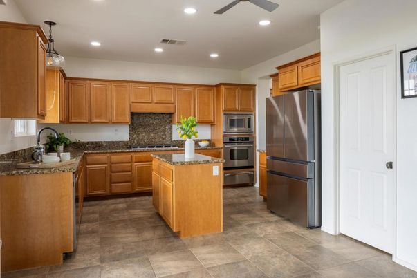 Interior, Kitchen, Pendant Lights, Recessed Lighting, Stainless Steel Appliances