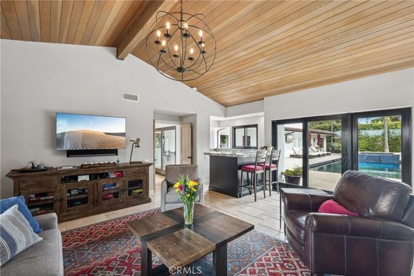 Chandelier, Interior, Living room, Wooden Beams, Wooden Ceilings