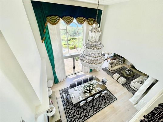 Chandelier, Interior, Living room, Wood Texture Flooring