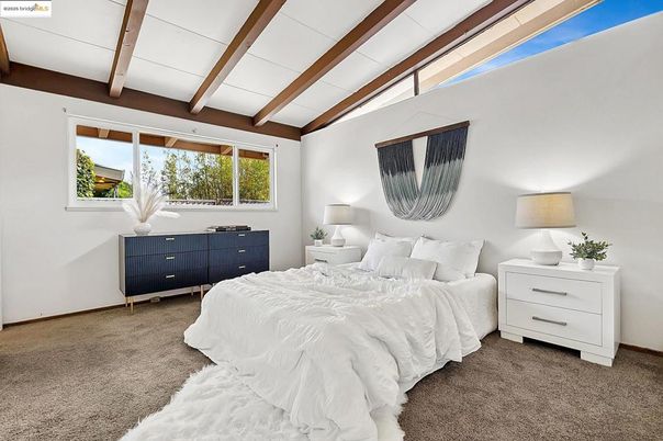 Bedroom, Interior, Wooden Beams