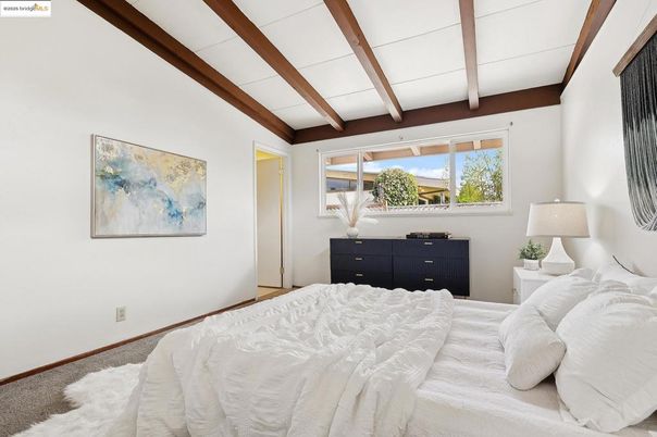 Bedroom, Interior, Wooden Beams