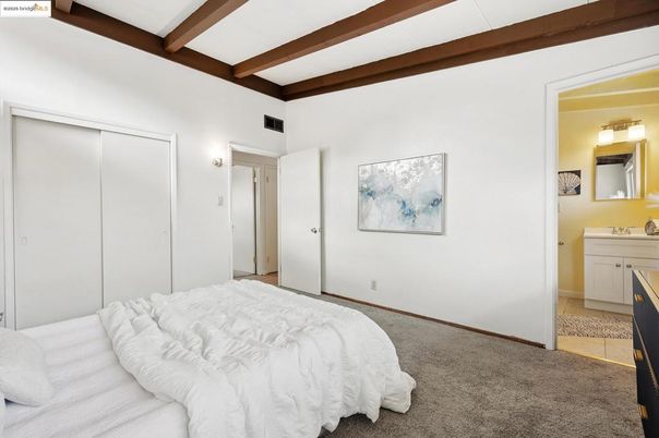 Bedroom, Interior, Wooden Beams