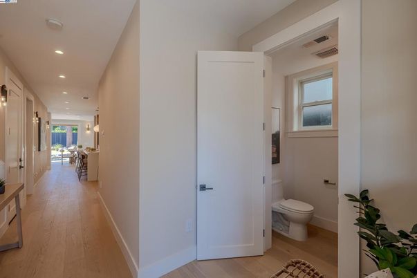 Bathroom, Interior, Recessed Lighting, Wood Texture Flooring
