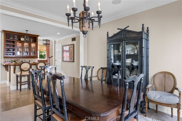 Chandelier, Dining room, Interior, Recessed Lighting