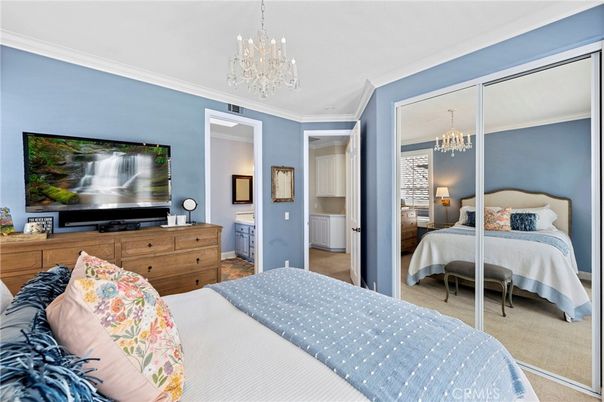 Bedroom, Chandelier, Interior