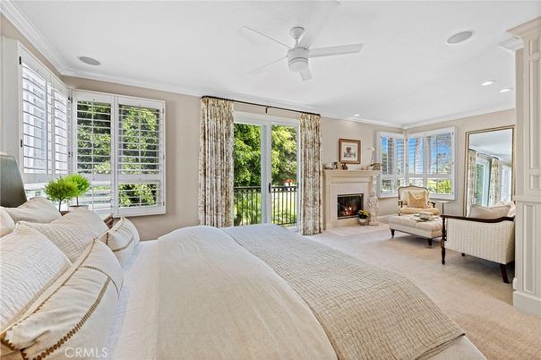 Bedroom, Fireplace, Interior, Recessed Lighting