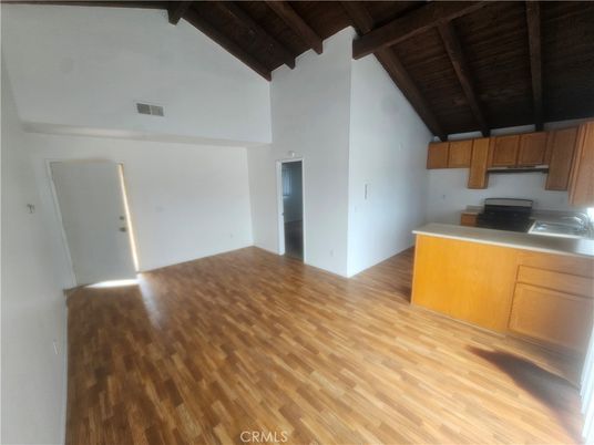 Empty room, Interior, Kitchen, Wooden Beams, Wooden Ceilings, Wood Texture Flooring