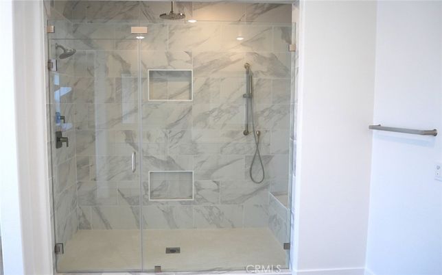 Bathroom, Glass Shower, Interior, Marble Walls