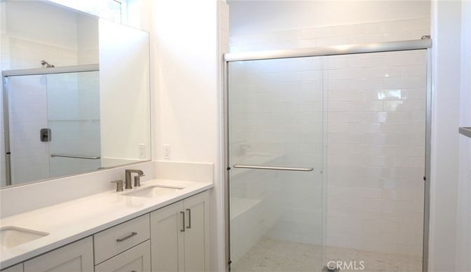 Bathroom, Dual Sink Vanities, Glass Shower, Interior