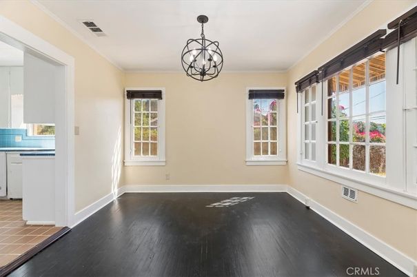 Chandelier, Empty room, Interior, Pendant Lights, Wood Texture Flooring